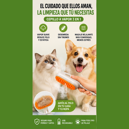 PetSteam™ | 🐾 🐱 🐶 Despídete de los pelos sueltos y nudos en tu mascota”